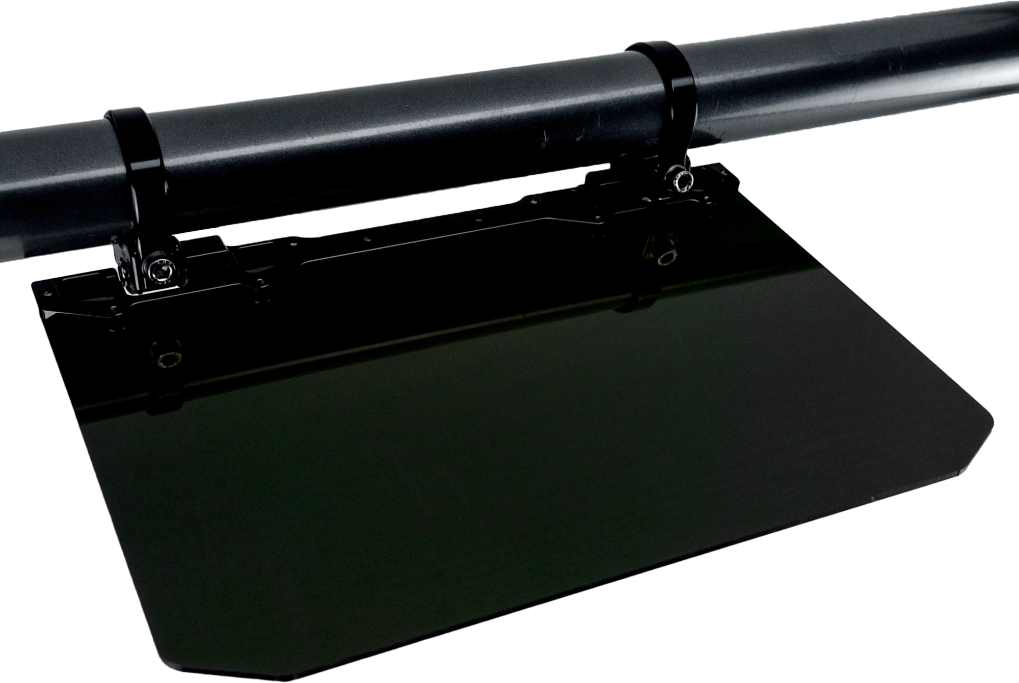 12" X 8" Narrow Mount Sun Viso W/Solid Black Shield  Black