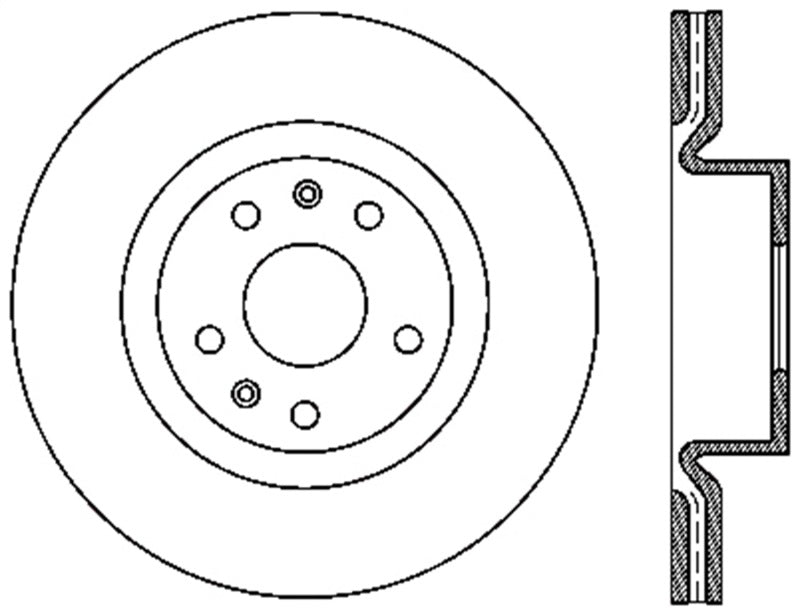 StopTech 10 Hyundai Genesis Coupe w/ Factory Brembo Slotted &amp; Drilled Right Front Rotor