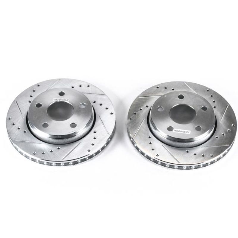 Power Stop 07-17 Jeep Wrangler Front Evolution Drilled &amp; Slotted Rotors - Pair