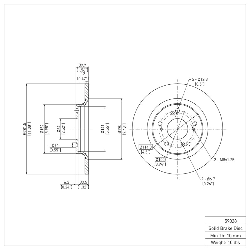 DFC 00-09 Honda S2000 Rear Brake Rotor