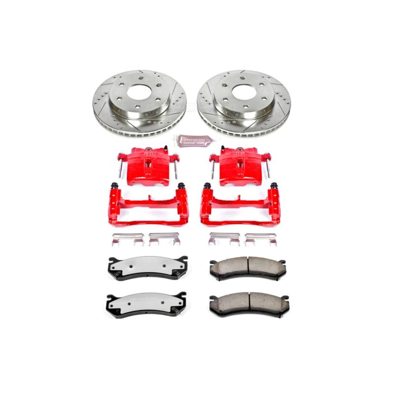 Power Stop 02-06 Cadillac Escalade Front Z36 Truck &amp; Tow Brake Kit w/Calipers