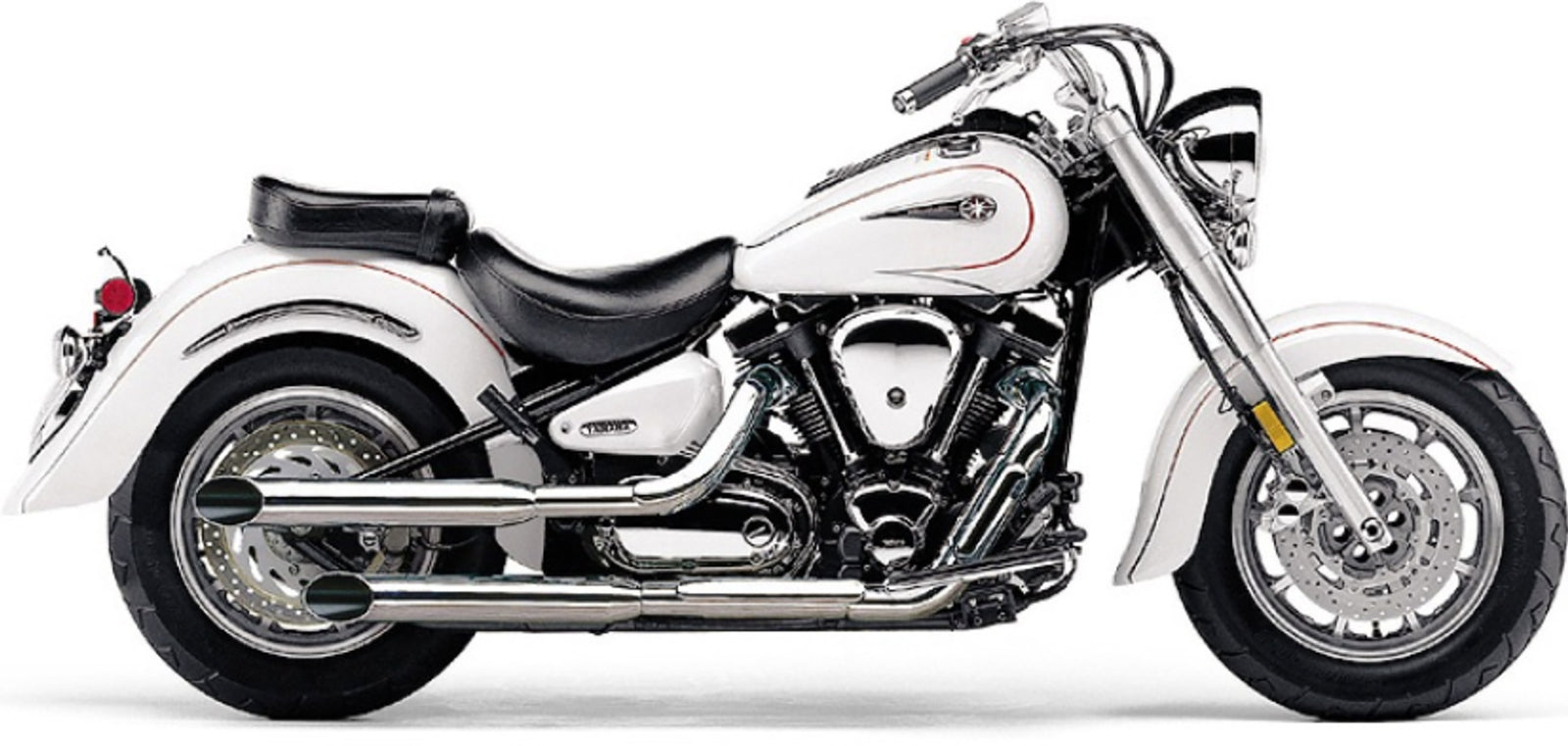 Blvd Slashcut Slip On Chrome Yam Roadstar 1600/700 99 14