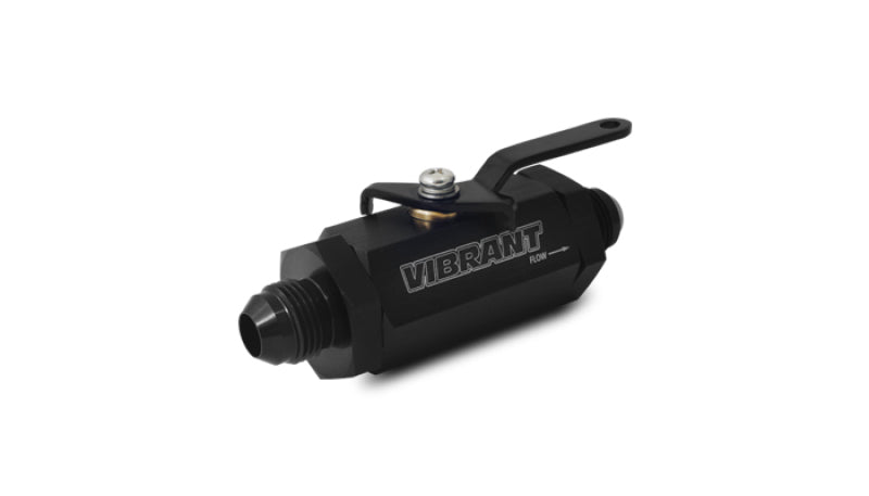 Vibrant -6AN to -6AN Male Shut Off Valve - Black