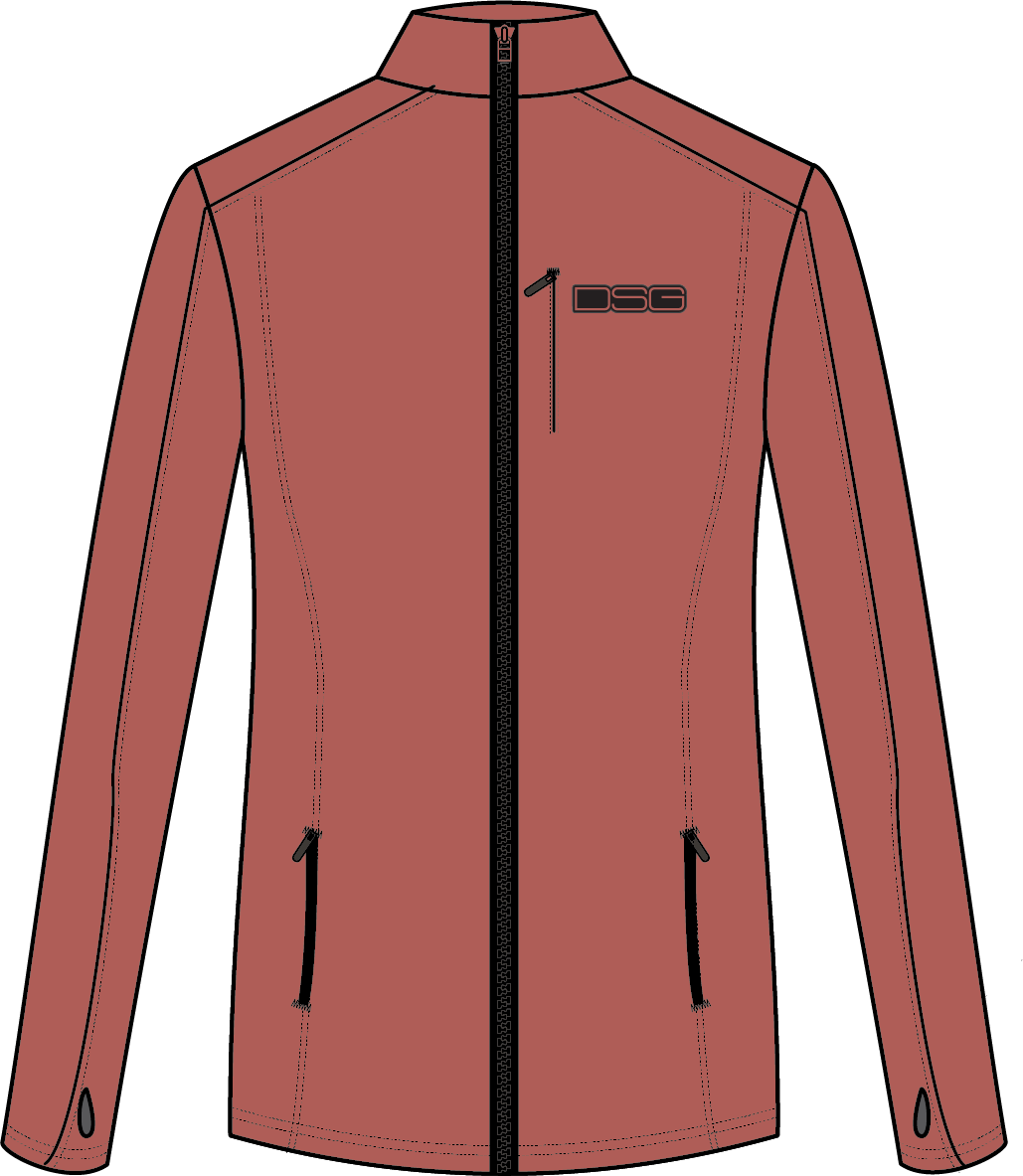 Performance Fleece Zip Up Terracotta 3x