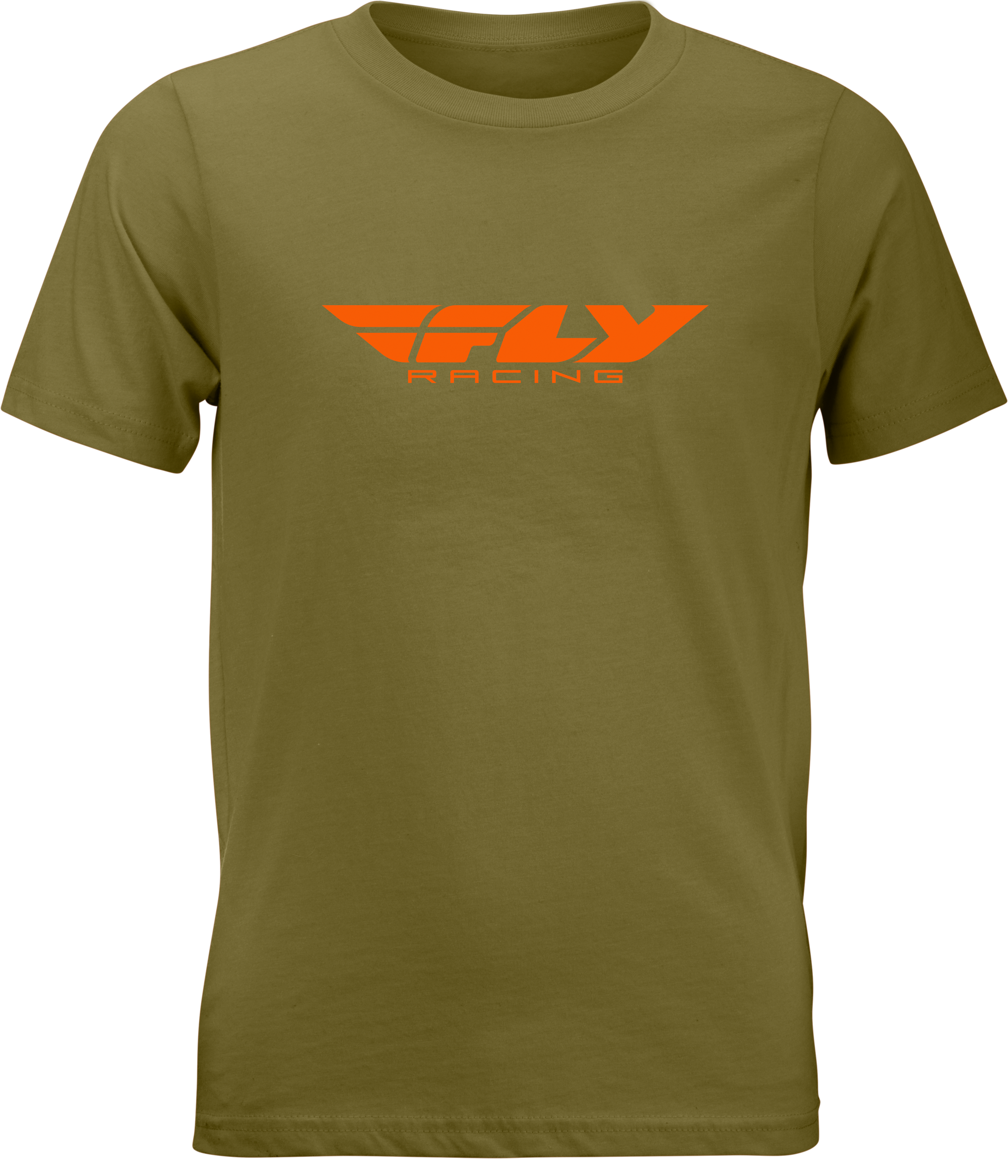 Youth Fly Corporate Tee Olive/Orange Ys