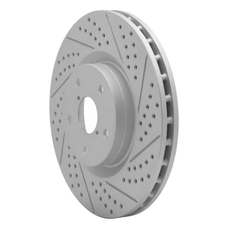 R1 05-20 Subaru WRX Front Right Drilled & Slotted Geo-Carbon Rotor