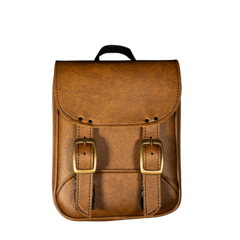 Willie &amp; Max Universal Brass Monkey Sissy Bar Bag (8 in L x 10 in W x 4.5 in H) - Warm Brown