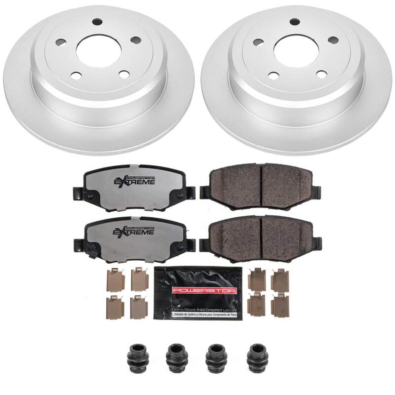 Power Stop 07-17 Jeep Wrangler Rear Z36 Coated Truck &amp; Tow Brake Kit