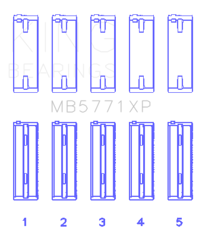 King Engine Bearings Hyundai G4KF Main Bearing Set - Size +0.25mm