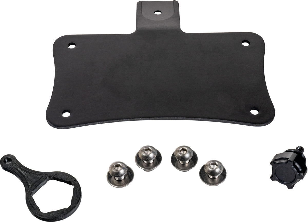 Laydown License Plate Mount Black