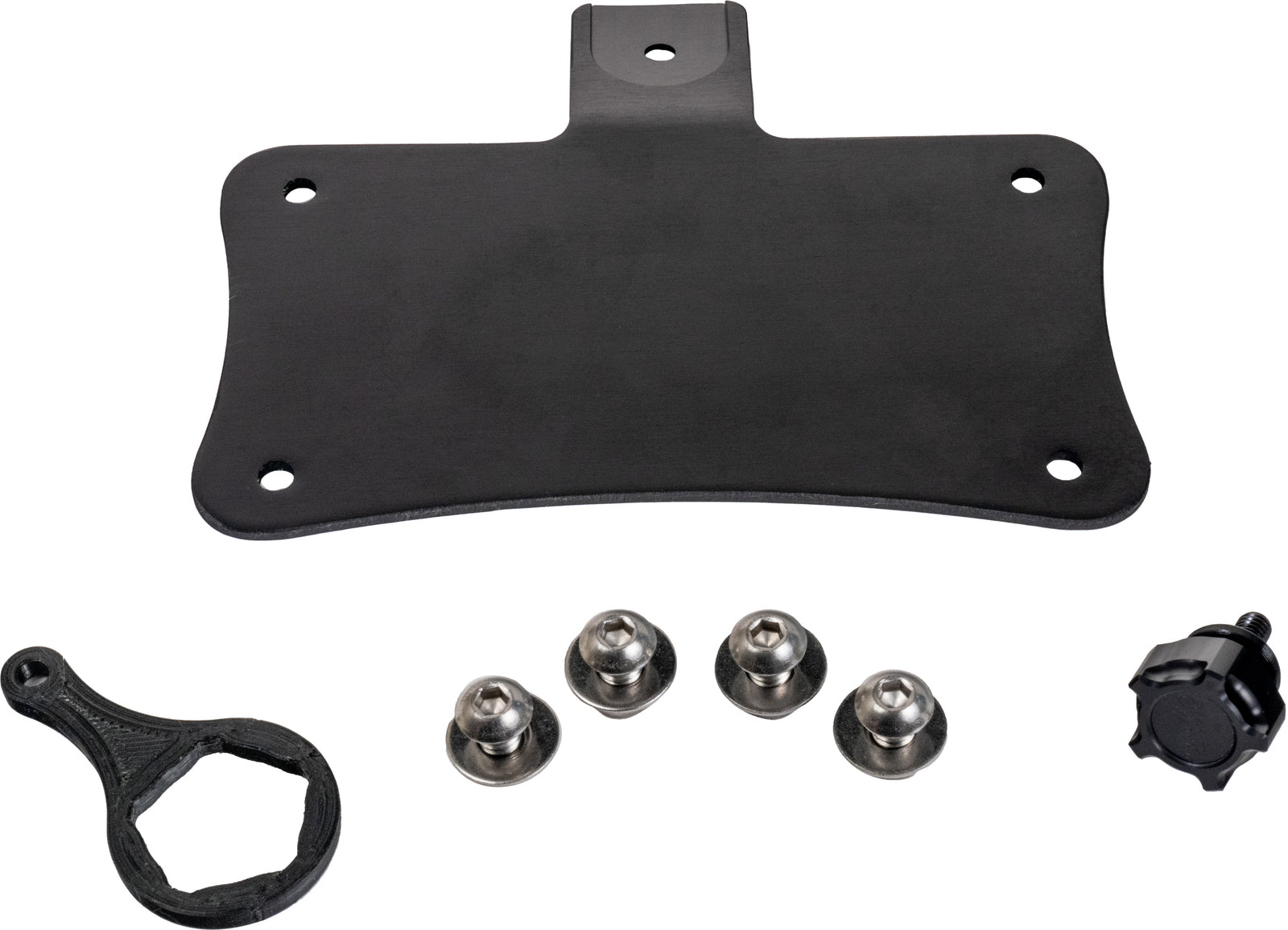 Laydown License Plate Mount Black