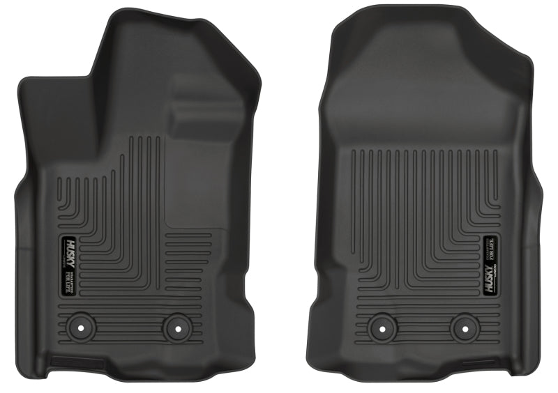 Husky Liners 2019 Ford Ranger SuperCrew Cab &amp; SuperCab WeatherBeater Black Floor Liners
