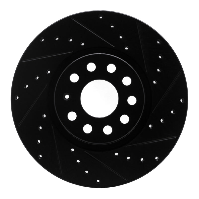 DFC 05-25 Audi TT Front Right Drilled &amp; Slotted Black Brake Rotor