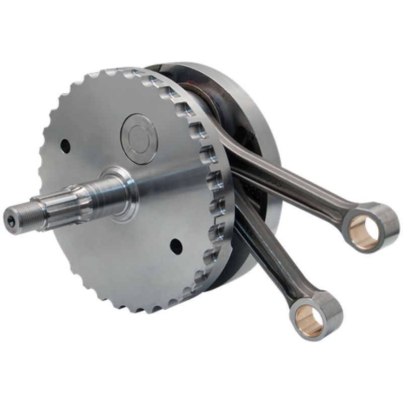 S&amp;S Cycle 2007+ BT 4-5/8in Stroke Flywheel Assembly w/o Sprocket Shaft Bearing Race