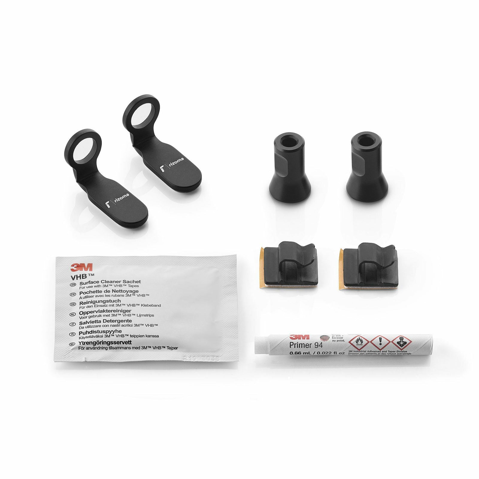 Turn Signal Mounting Kit Light Unit Pair Black