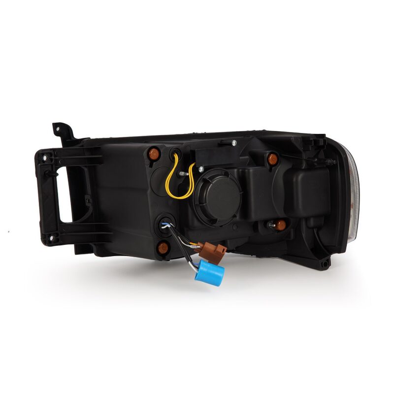 AlphaRex 02-05 Dodge Ram 1500 LUXX LED Proj Headlights Plank Style Black w/Activ Light/Seq Signal