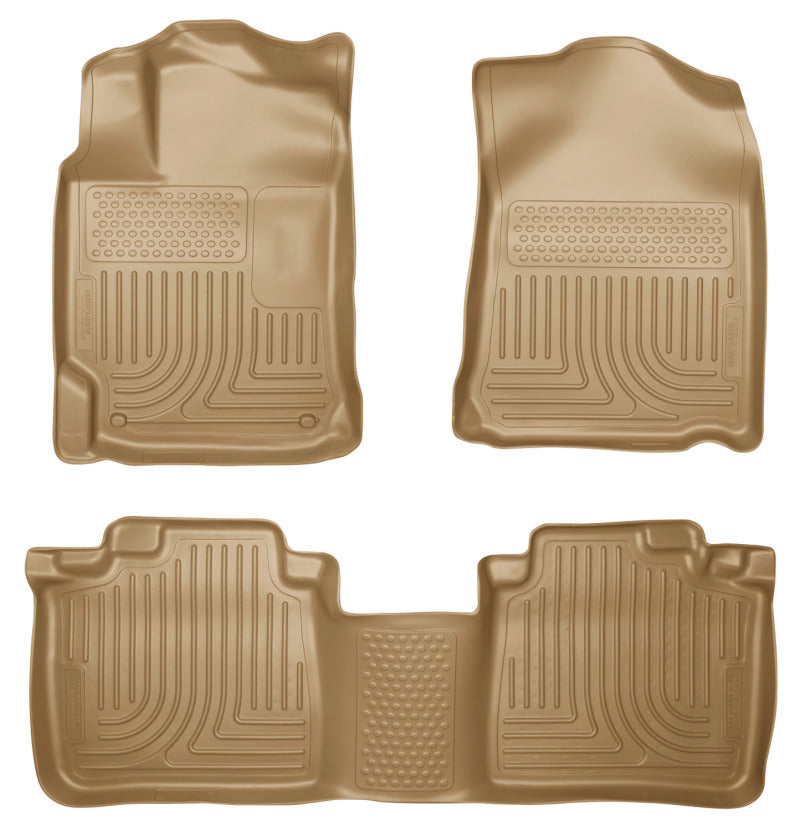 Husky Liners 10-13 Lexus RX350/RX450h WeatherBeater Tan Front &amp; 2nd Seat Floor Liners