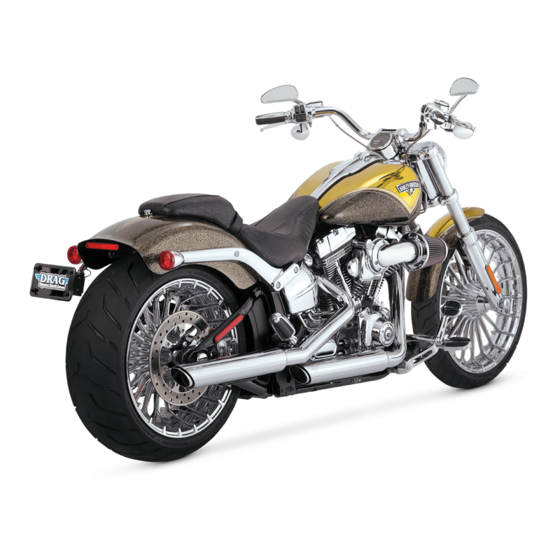 Vance &amp; Hines HD Softail Fatboy 91-09 Twin Slash Slip-On Exhaust