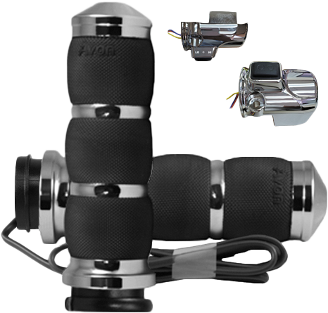 Air Cushion Heated Black Twist Grip