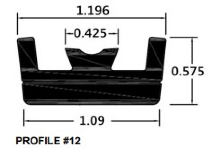 SPI SLIDE PROFILE 12 BLACK 54 5/8&quot;
