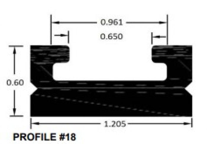 SPI SLIDE PROFILE 18 BLACK 52 1/4&quot;