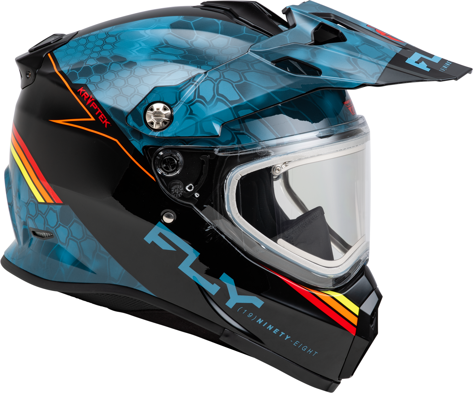 Trekker Cw Conceal Helmet Elec Shld Slate/Black/Red Lg
