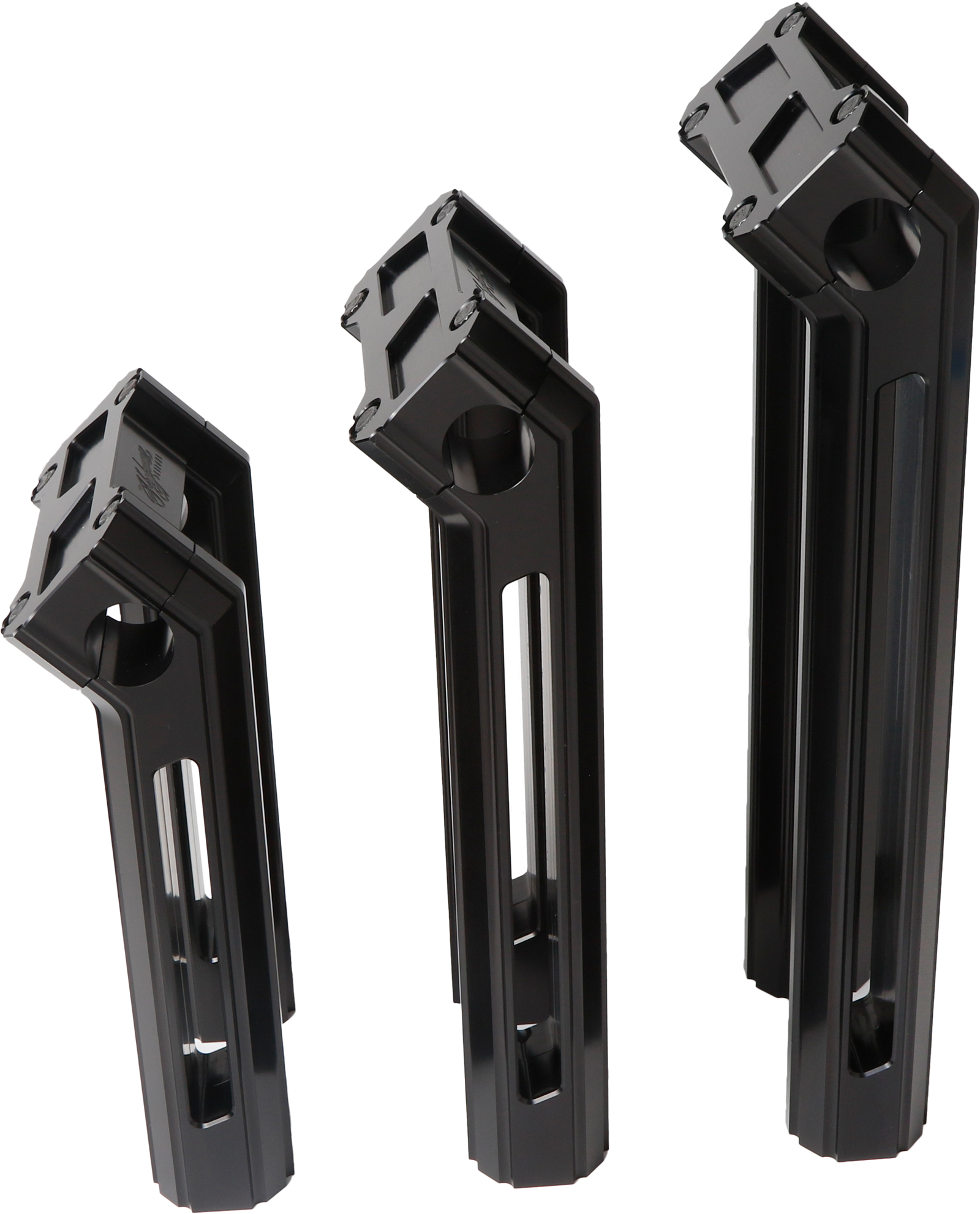 H/D Billet Risers 10" Black Kickback