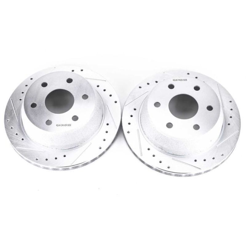 Power Stop 02-06 Cadillac Escalade Rear Evolution Drilled &amp; Slotted Rotors - Pair