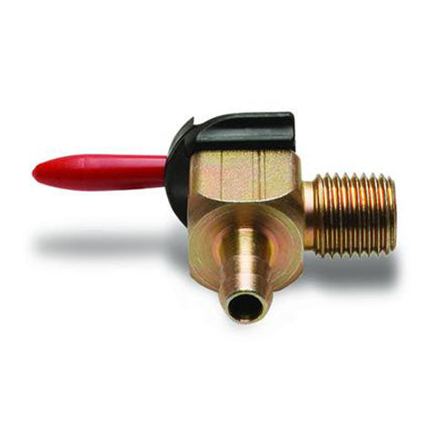 FUEL VALVE, 90 DEGREE, 1/4 NPT X 1/4 INCH BARB