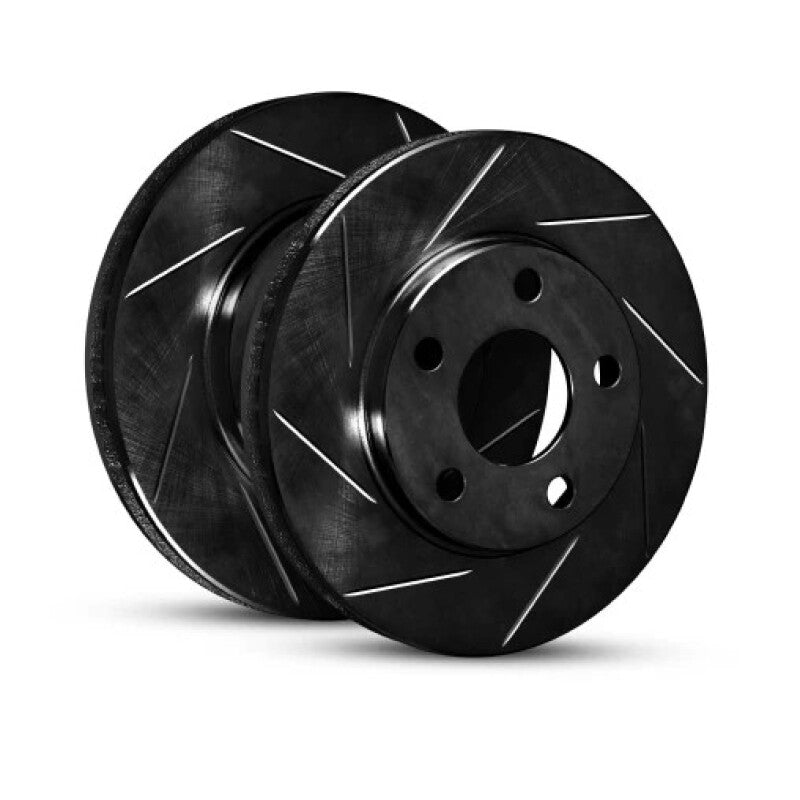 R1 09-22 Chevrolet Camaro Rear Right Slotted Black Brake Rotor