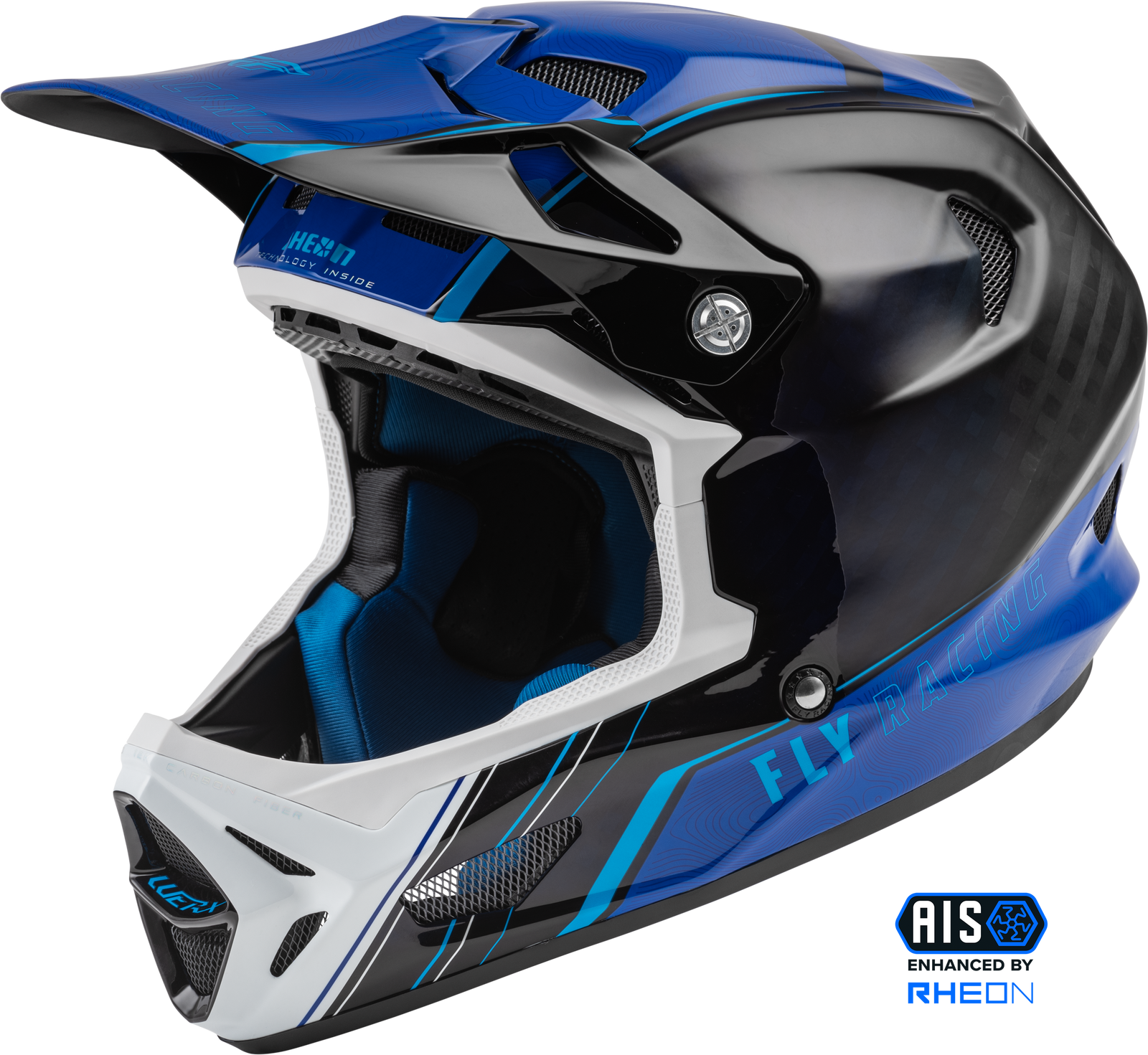 Youth Werx R Carbon Helmet Blue/Carbon Yl
