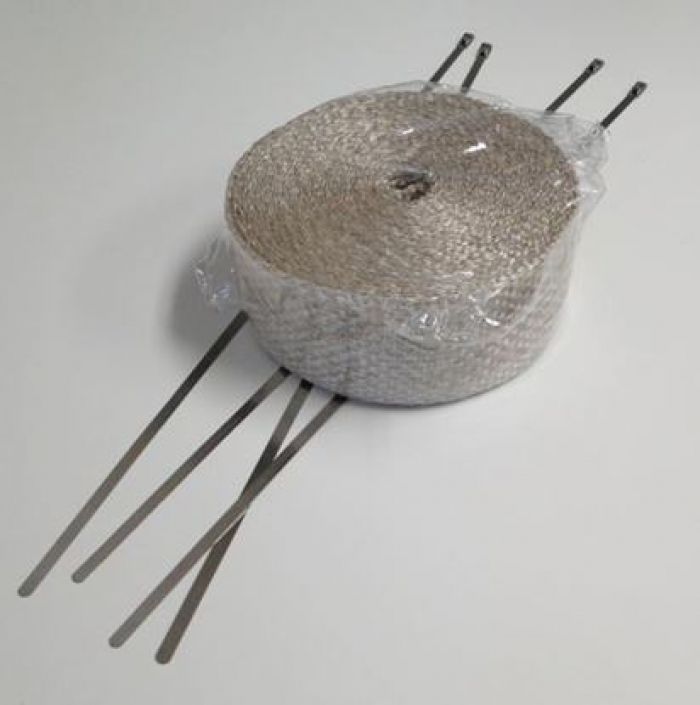 HELIX 2&quot; X 25 FT.TAN EXHAUST WRAP KIT W/ TIES