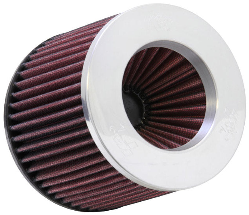 K&amp;N Universal Filter 3 inch Flange 6 inch Base 5 1/4 inch Top 5 inch Height w/ Polished Top