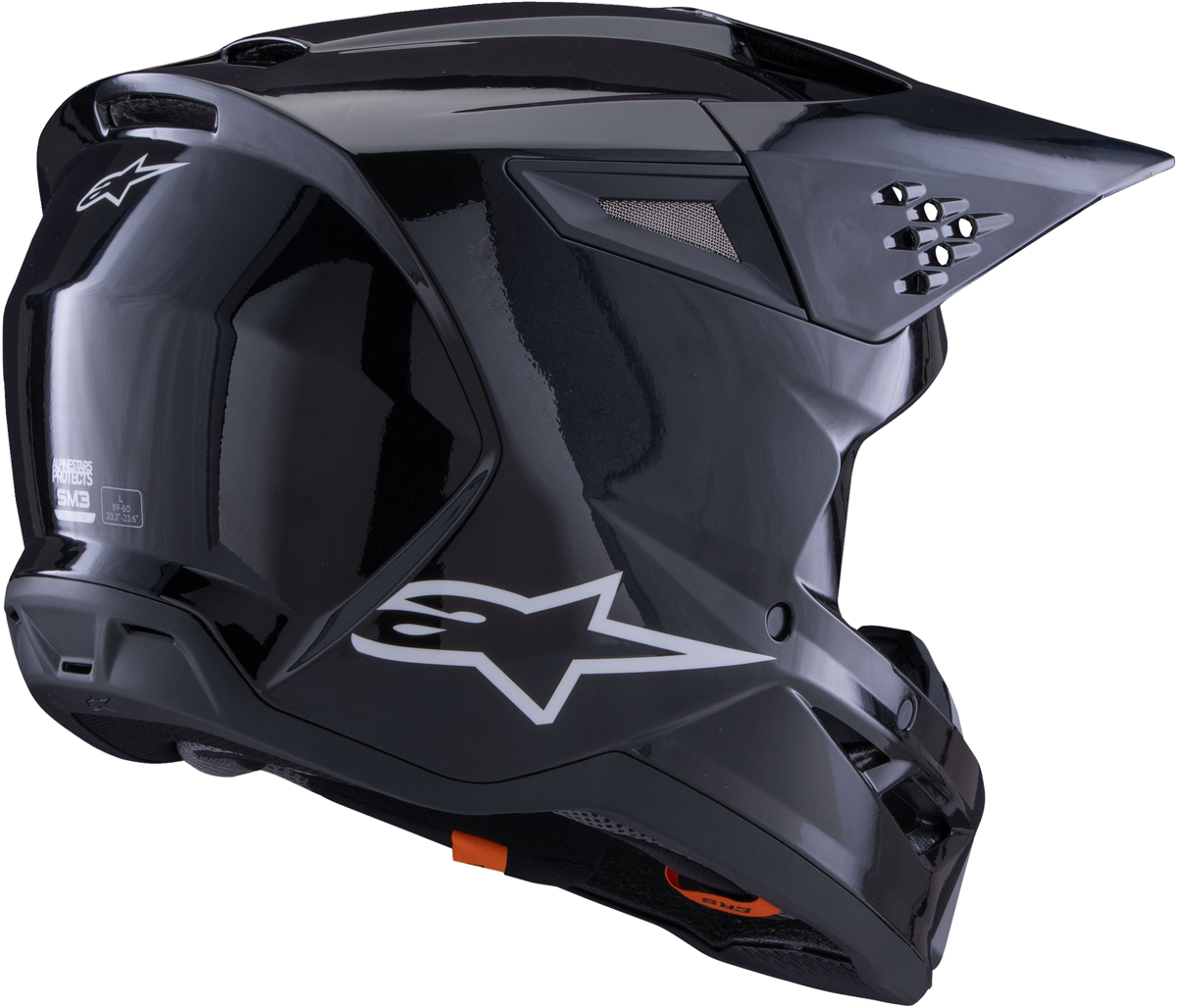 Sm3 Solid Helmet Black Glossy Sm