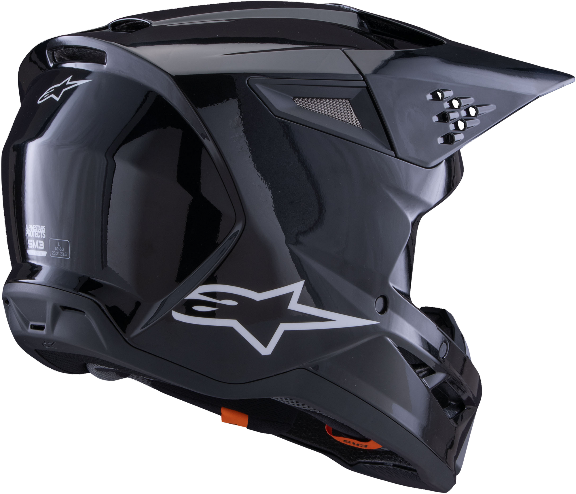 Sm3 Solid Helmet Black Glossy Md