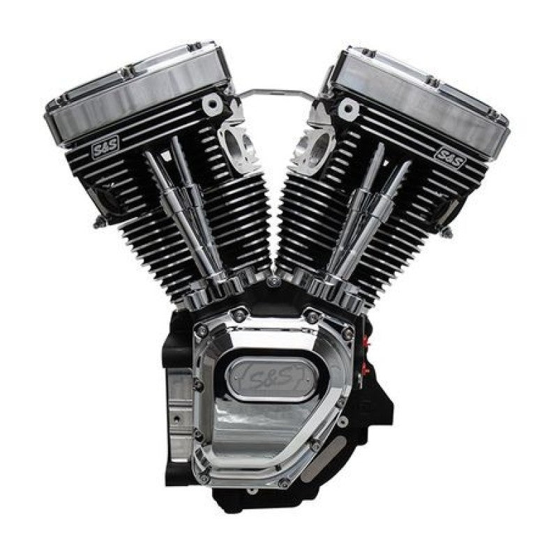 S&amp;S Cycle 99-06 BT T111 Long Block Engine - Wrinkle Black