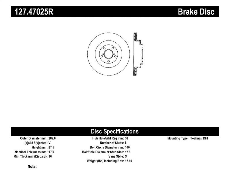 StopTech 06-07 Subaru Impreza WRX (Exc STi) Slotted &amp; Drilled Right Rear Rotor