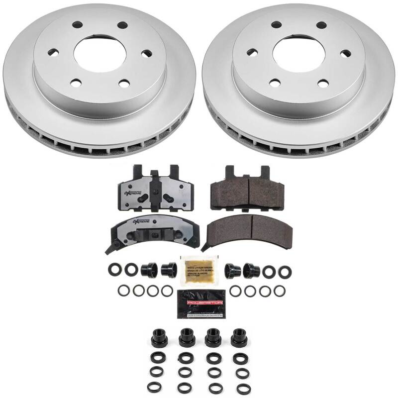 Power Stop 99-00 Cadillac Escalade Front Z36 Coated Truck &amp; Tow Brake Kit