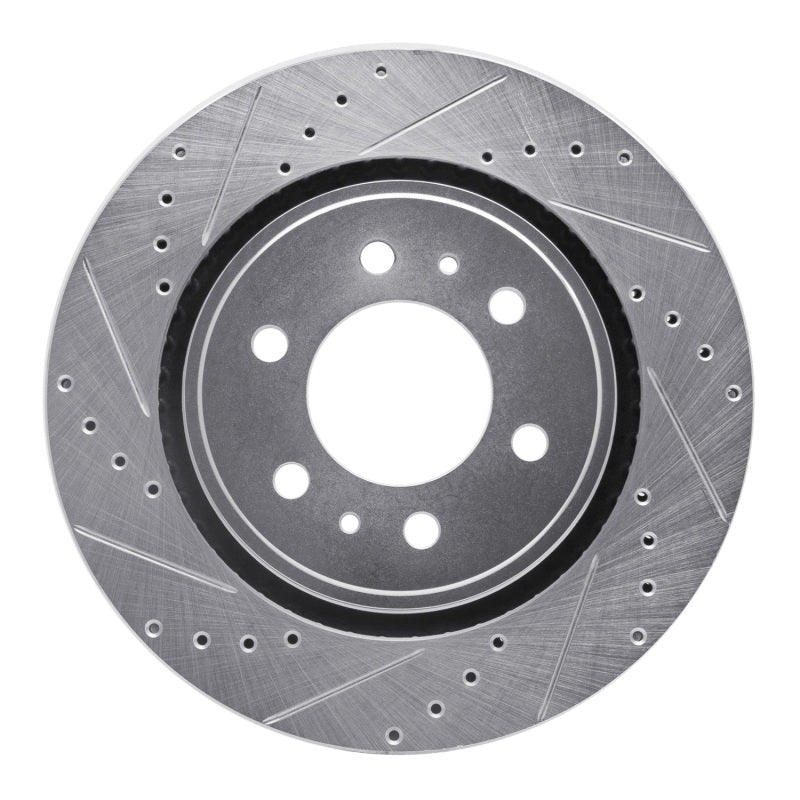 DFC 07-21 Ford F-150 4WD Front Left Drilled & Slotted Silver Brake Rotor