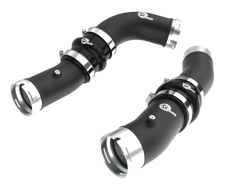 aFe 2024+ Toyota Tacoma BladeRunner 2.5in &amp; 3in Aluminum Hot &amp; Cold Charge Pipe Kit - Black
