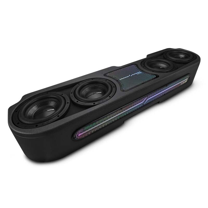 DS18 Jeep Gladiator JT 2020-UP 4 x 8in Subwoofers Included (ZR8.2D) Underseat Box Black -LED Lights