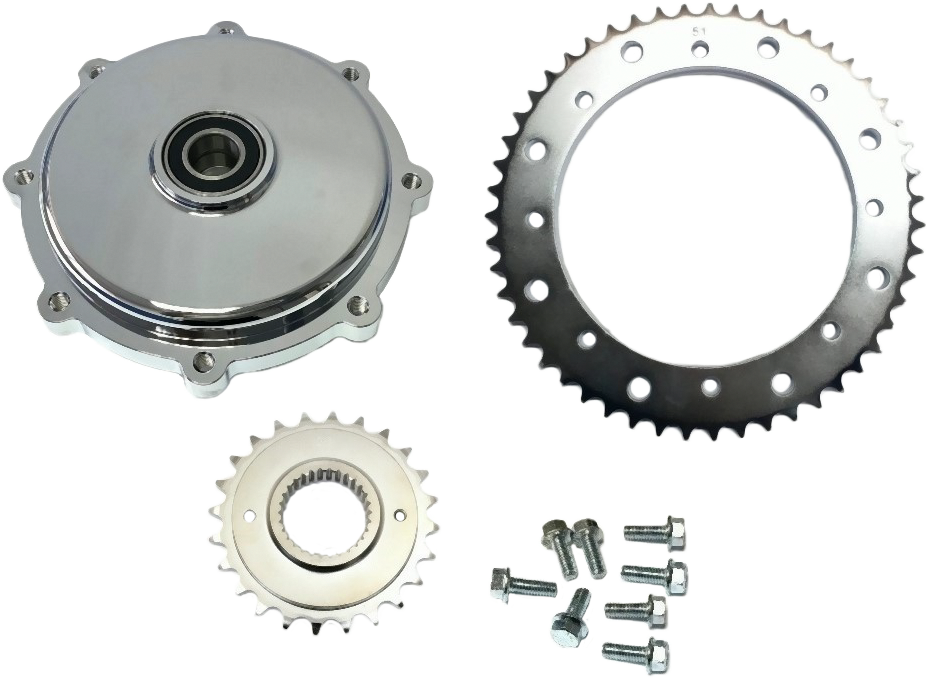 Cush Drive Chain Conv Kit Chrome `17 Up Flh/Flt