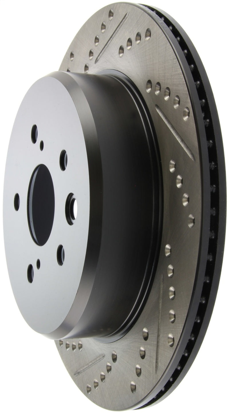 StopTech Slotted &amp; Drilled Sport Brake Rotor Right Rear 13-14 Lexus GS300/350/400/430