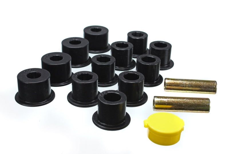 Energy Suspension 6/86-97 Nissan 720 &amp; Hardbody Pickup 2WD Black Rear Leaf Spring Bushing Set