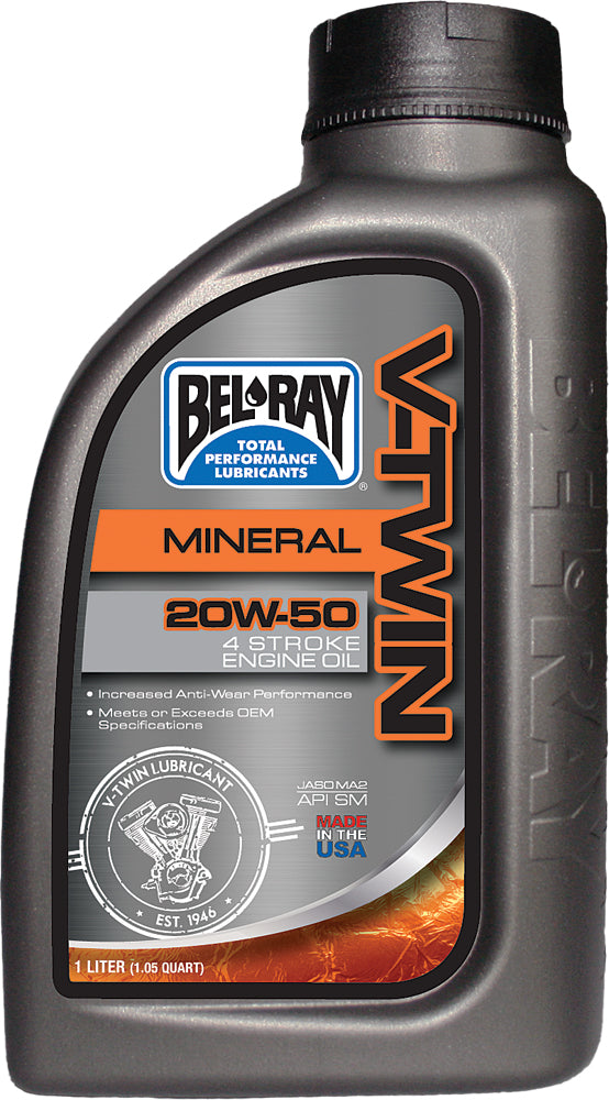 V Twin Mineral Engine Oil 20w50 1l