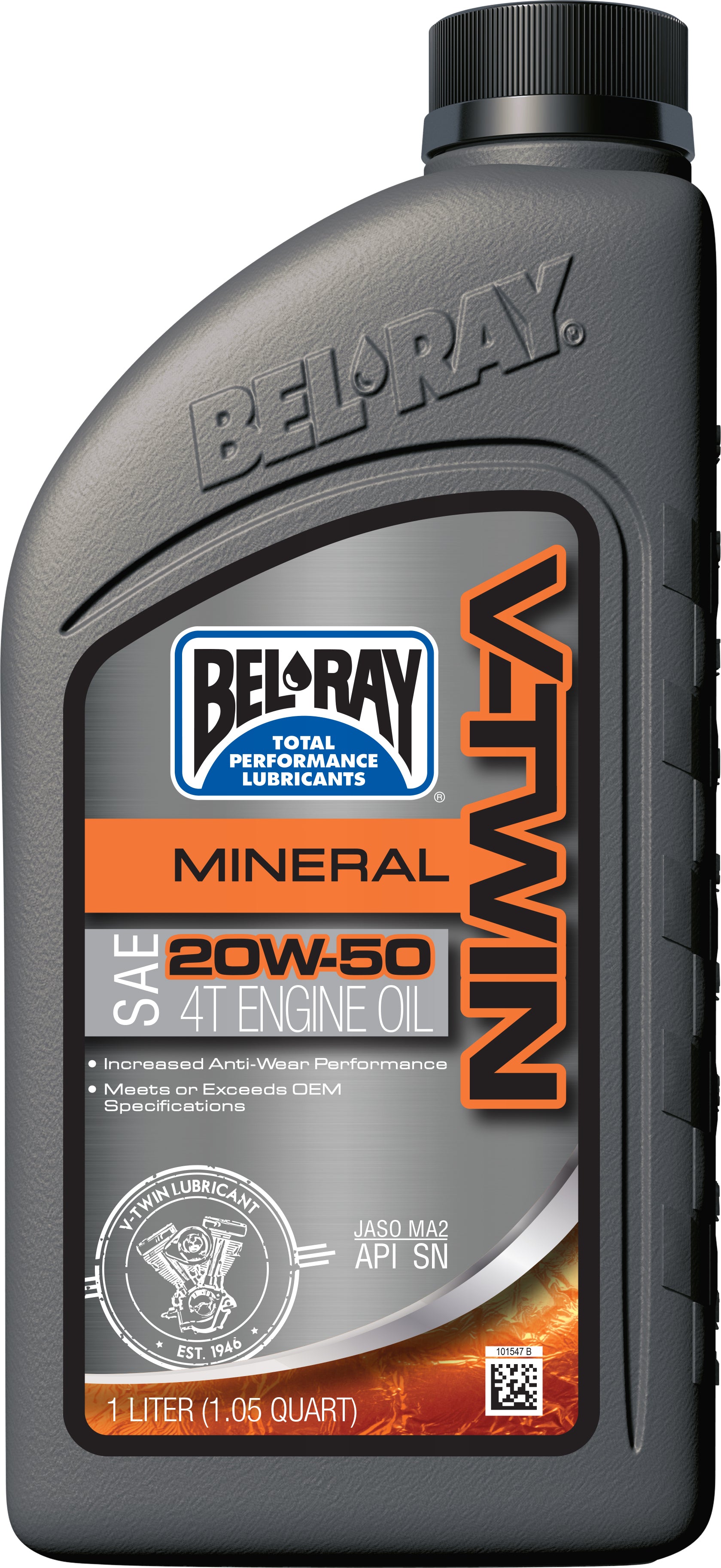 V Twin Mineral Engine Oil 20w50 1l