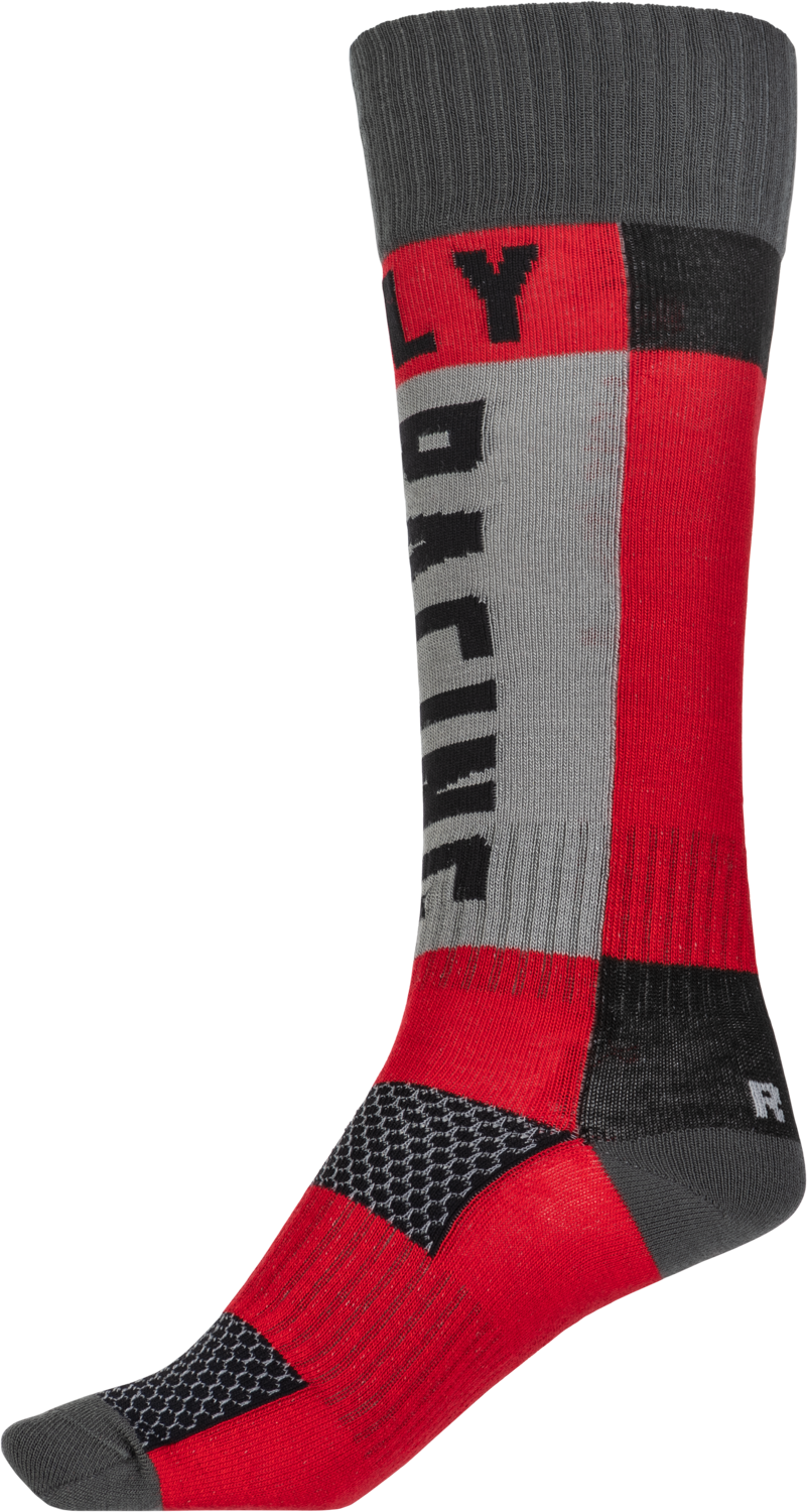 Youth Mx Socks Thick Red/Grey