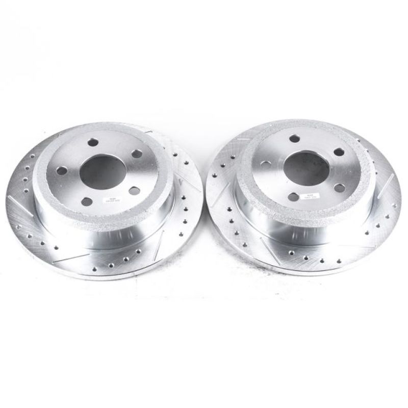 Power Stop 07-17 Jeep Wrangler Rear Evolution Drilled &amp; Slotted Rotors - Pair
