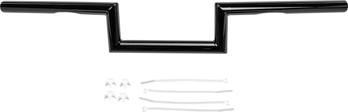 1&quot; Z Bar Dimpled 4&quot; Gloss Black