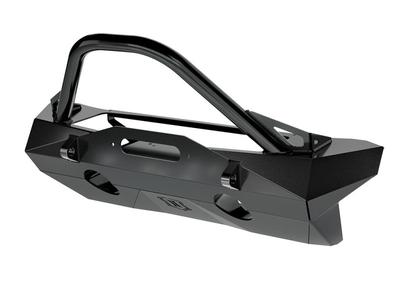 ICON 2018+ Jeep Wrangler JL / 2020+ Jeep Gladiator JT Pro Recessed Impact Front Bumper w/Bar &amp; Tabs